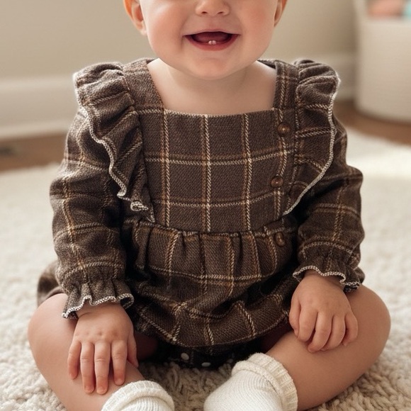 Baby Girl Plaid Long-Sleeve Dress, Size 6–12M (NWOT) - Picture 7 of 7